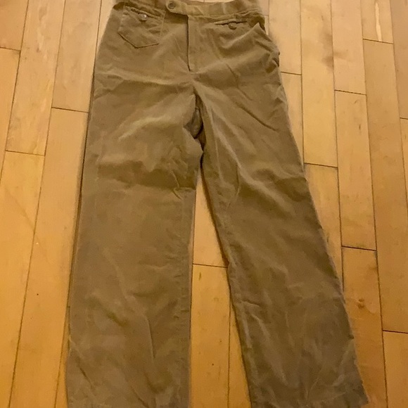 Vintage Camel Tan Velveteen High Waisted Pants by Ms. Dibs - Picture 2 of 12